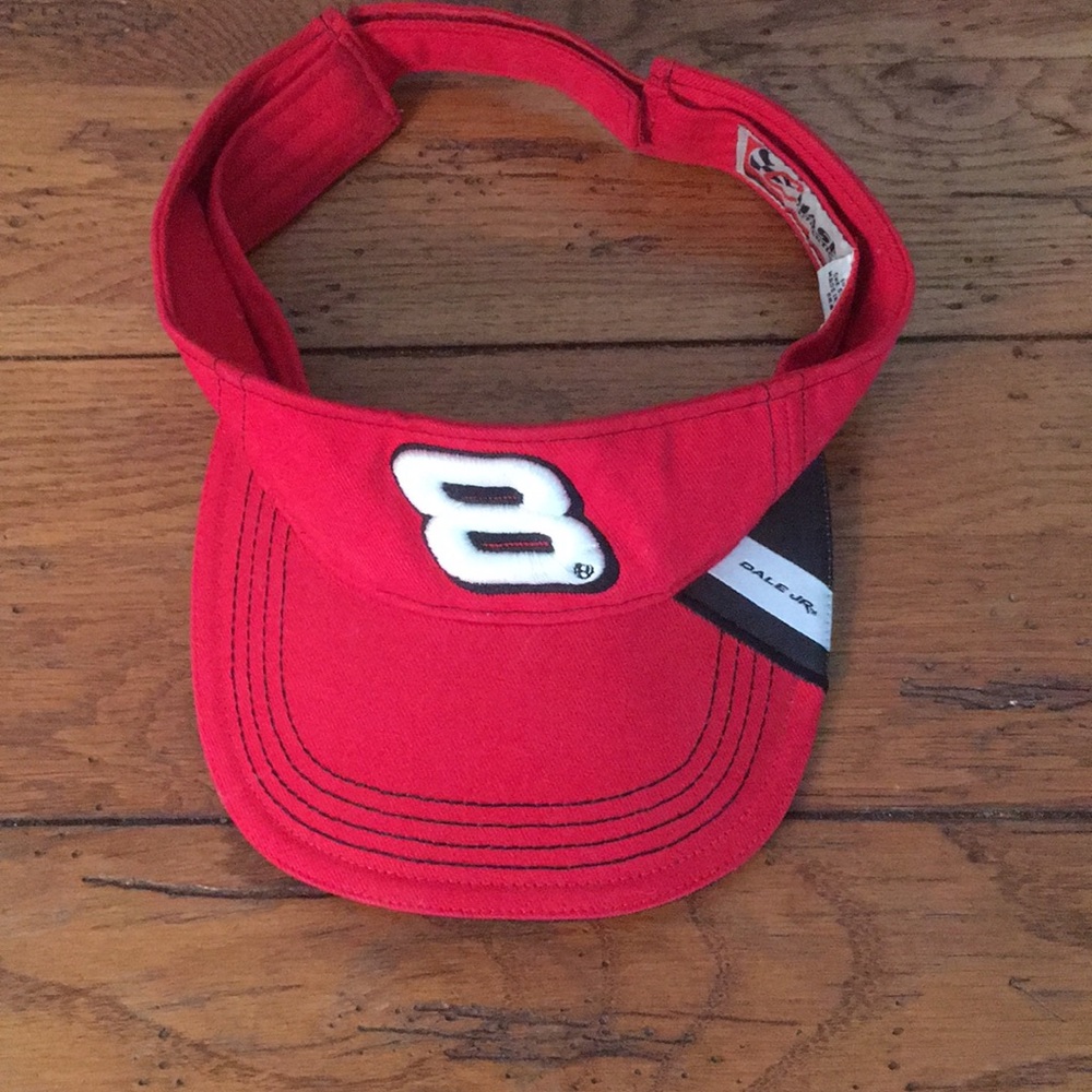Men’s red visor-Dale Jr.